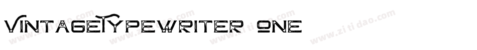 VintageTypewriter One字体转换
